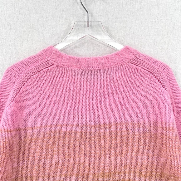 EVERLANE The Gradient Alpaca Crew Sweater Womens M Tan Pink Long Sleeve Pullover - Picture 9 of 16